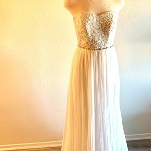 After Six strapless wedding dress